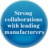 Strong collaborations with leading manufacturers