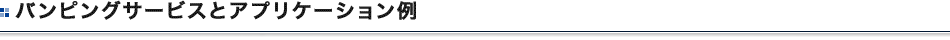 バンピングサービスとアプリケーション例