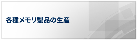 各種メモリ製品の生産